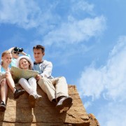 family traveling together in sydney